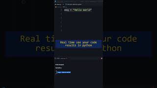 Real-time python interpreting extension in vs code #shorts #python #programming