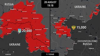 Ukraine Kursk Invasion & Russian Pokrovsk Offensive Compared – Every Hour [6-28 August]