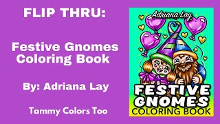 New Release! Flip Thru: Festive Gnomes Coloring Book by Adriana Lay