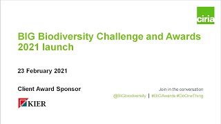 BIG Biodiversity Challenge 2021 - February launch