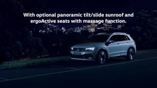 The new Tiguan - with optional panoramic tilt/slide sunroof & ergoActive seats