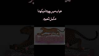 Khwab mein cheeta dekhna | خواب میں چیتا دیکھنا | #shortvideo #shorts