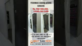 DIJUAL 950 jt Rumah siap huni di Perumnas Sadang Serang Bandung. Hub. 087777568484  #rumahmurah