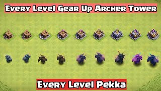 Gear Up Archer Tower Vs Pekka | Clash Of Clans