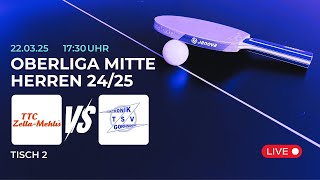 TTC Zella-Mehlis vs. TSV Elektronik Gornsdorf | Tischtennis Saison 24/25 - Tisch 2