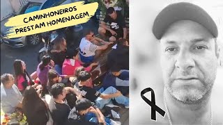 Caminhoneiros prestam homenagem a Diego com comboio até o Cemitério Municipal