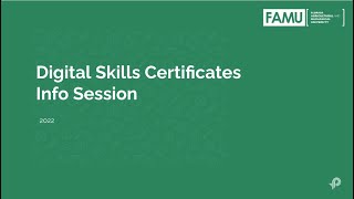 Acquire Digital Skills Employers Want: Watch FAMU & Pathstream's Certificates Webinar 9/22