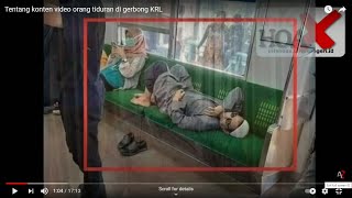 Menanggapi "PAJERO" tiduran di gerbong KRL