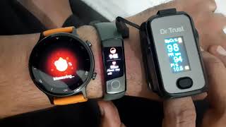 Dr Trust Pulse Oxymeter Vs RealMeWatch S Vs Honor Band 5 With SPO2 Review