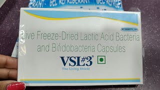 VSL#3 capsule (lactic acid bacillius & bifidobacteria capsule) use,dose, wrk,side effect हिंदी मे 👍