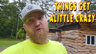 Things Get Crazy On The Mountain tiny house, homesteading, off-grid, cabin build DIY HOW TO saw mill