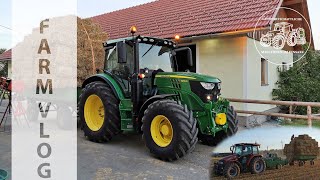 FarmVlog #3 | Neuer Traktor John Deere 6130 R | Strohernte | Quaderballen pressen | Landtechnik | 4K