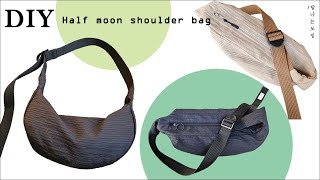 Diy 반달 숄더백 만들기 | Diy halfmoon shoulder bag