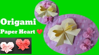 Origami Heart|Paper craft ideas|Easy origami heart folding|valentine's day|Origami crafts#viral