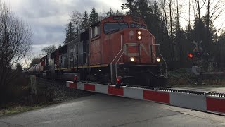 【Rare】SD75I Duo leader on CN propane train near Port Kells.