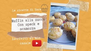 Muffin alla Zucca, con Speck e Scamorza Ricetta per Halloween