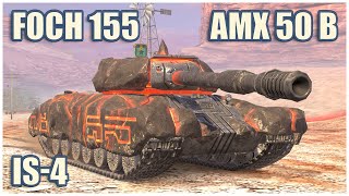 IS-4 Tempest, Foch 155 & AMX 50 B • WoT Blitz Gameplay