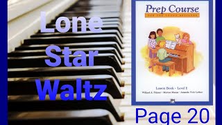 Lone Star Waltz - Alfred's Basic Piano Library - Young Beginner - Level E - Page 20