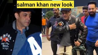 salman khan new look Salman Khan New Look at Mumbai Airport: टोपी लगाए जैकेट के साथ दिखे भाईजान ।