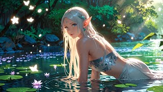 Beautiful Elves bathed by the lake🌿| Relaxing Medieval Music🌿