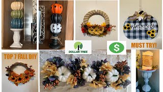 TOP 7 DOLLAR TREE  DIY FALL DECOR For you MUST SEE 👀