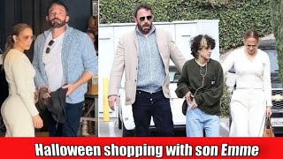 Jlo and Ben Affleck stepped out in Los Angeles whilst doing some Halloween shopping with son Emme.