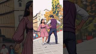 Tere Warga Na Mainu Koi Disda Nai Couple Dance || Animated Video #shorts #animated #animatedvideo