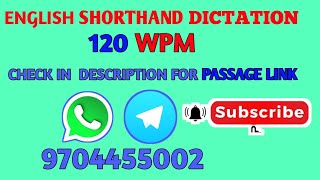 115-120 WPM STENO DICTATION| DECCAN CHRONICLE ARTICLE| SBTET, SSC STENOGRAPHER, RRB, PARLIAMENT|