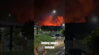 Gudang peluru YonArMed 07/155 GS Kodam Jaya, Bekasi Meledak