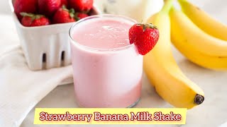 Strawberry Banana Milk Shake Recipe By Qazi Food Secrets |Healthy Recipes For Ramadan|Iftar special