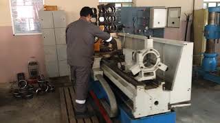 Turning workshop beveling pipe fo stick welding