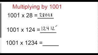 Multiplying by 1001