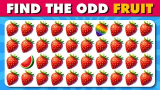 Find the ODD One Out 🍎🥑🥭 Easy, Medium, Hard Levels. Can YOU Spot the Odd Fruit?