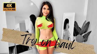 Best Haul SEE THROUGH 🔥👀 try on haul Asian girl (4K)