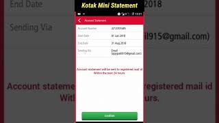 kotak mini statement | How to check kotak mahindra mini statement online | kotak net banking