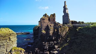 Castle Sinclair Girnigoe Walk, Scottish Countryside 4K