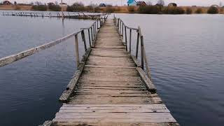 River Boardwalk Bridge | Royalty Free Stock Video