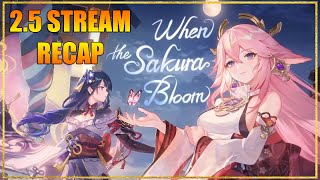 Version 2.5 Stream Recap "When the Sakura Bloom" | Genshin Impact