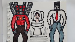 How To Draw Upgraded Titan Speakerman Epic Moment SKIBIDI TOILET  / Drawing All New Bosses NCS