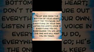 Trust God, Listen Out For His Voice #trustgod #trustingod #trustjesus #trust #god #dontworry #fear