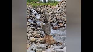 Stone Balancing Gravity Day 2. Austria Fulpmes 2024  By Jeroensart.