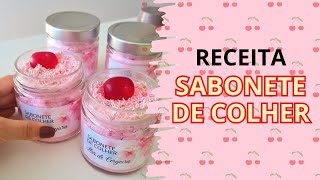 Sabonete de colher artesanal  - fácil de fazer para iniciantes