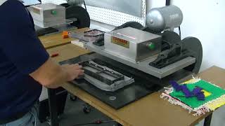 Cutting Fabric on the 1500 Die Cutting Press with a 1.25" Clicker die