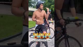 Pablo Marçal ensinando ciclismo 😹😹😹😹 Agora deu, sai dessa kkk🙉