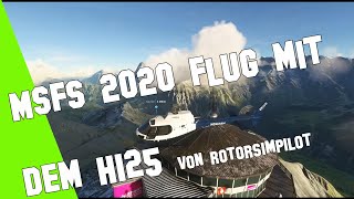 Microsoft Flight Simulator 2020 Flug mit dem H125 Hubschrauber in Lauterbrunnen auf das Schilthorn