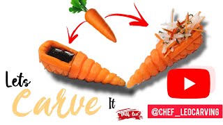 Amazing carrot carving  | beautiful carrot carving | vegetable Carving #saucebowl #saladbasket #art