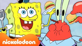 Губка Боб | 60 МИНУТ в Красти Краб 🍔 | Nickelodeon Cyrillic