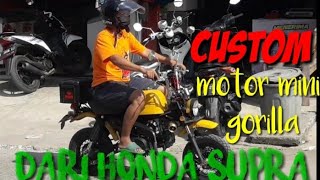 motor mini honda gorilla dari honda supra ,modifikasi buatan bengkel sendiri