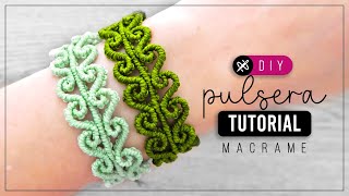 Pulsera Waves 🌊 Como hacer pulsera espiral de hilo | diy tutorial paso a paso ● macrame bracelet 340