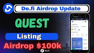 De.fi airdrop update | de.fi quest & listing | crypto airdrops